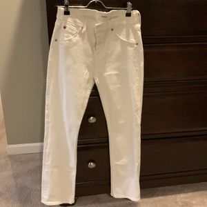 White Hudson cropped jeans